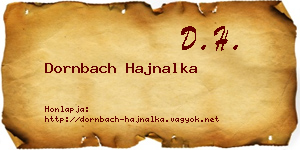 Dornbach Hajnalka névjegykártya