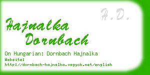 hajnalka dornbach business card